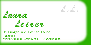 laura leirer business card